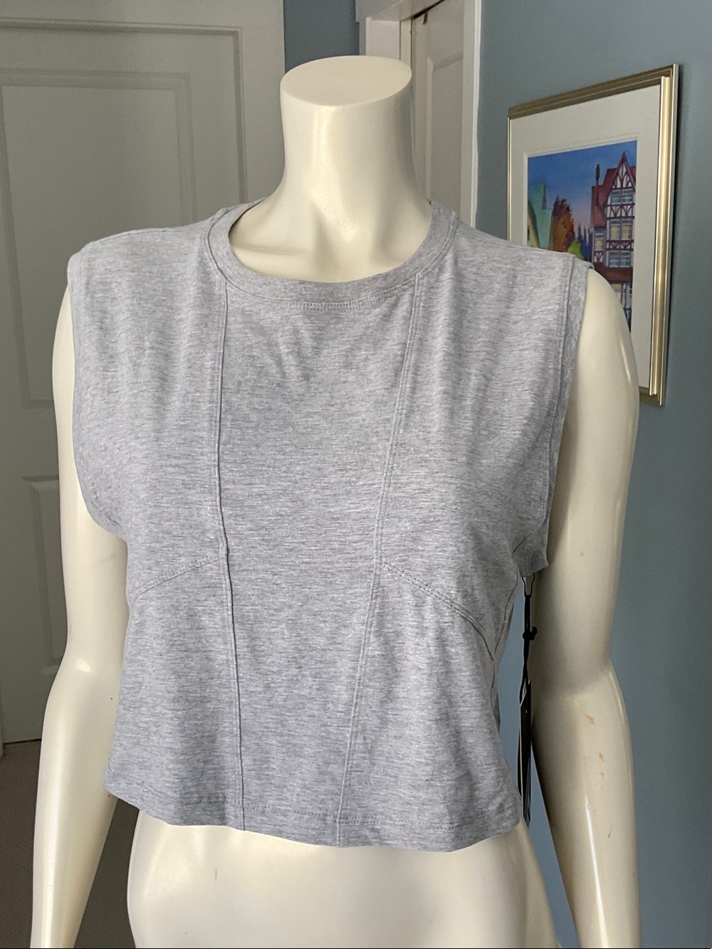 NWT grey crop top